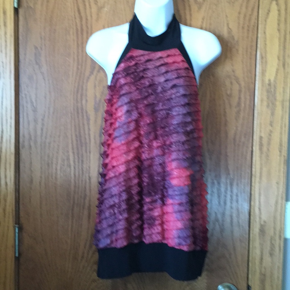Sexy Vanity Silky Tiered Halter Top